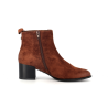 bottine Fugitive marron en cuir avec motifs argentés - Anjou-chaussures