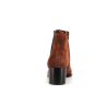 bottine Fugitive marron en cuir avec motifs argentés - Anjou-chaussures