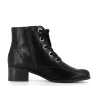 bottine noire en cuir