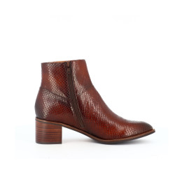 bottine Mam Zelle marron en cuir camo serpent