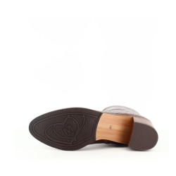 bottine Mam Zelle marron en cuir camo serpent