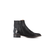 bottine noire en cuir