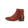 Bottine Mam'Zelle marron en velours et en cuir  - Anjou-chaussures