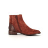 Bottine Mam'Zelle marron en velours et en cuir  - Anjou-chaussures