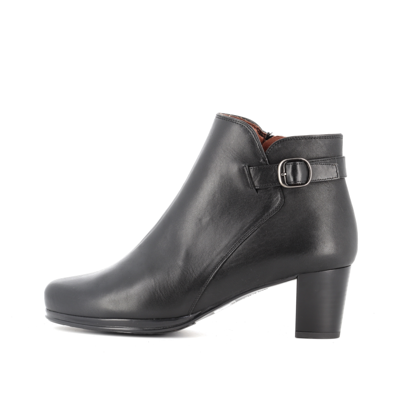 Bottine noir en cuir