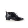Derby bleu marine et noir en cuir