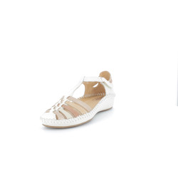 Nu-pieds Pikolinos blanc en cuir