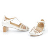 Nu-pieds Pikolinos blanc en cuir