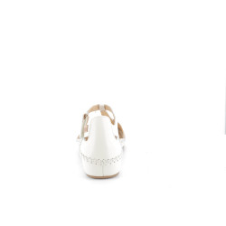 Nu-pieds Pikolinos blanc en cuir