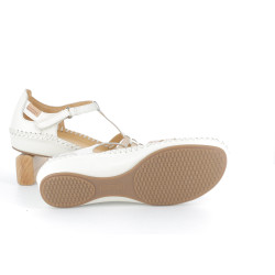 Nu-pieds Pikolinos blanc en cuir