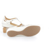Nu-pieds Pikolinos blanc en cuir