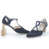 escarpins Geo Reino bleu nuit en cuir