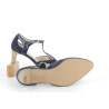escarpins Geo Reino bleu nuit en cuir