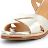 Nu-pieds Fugitive en cuir doré