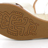 Nu-pieds Fugitive en cuir doré