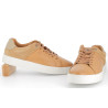 basket basses marrons en cuir