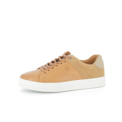 basket basses marrons en cuir
