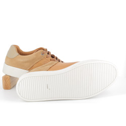 basket basses marrons en cuir