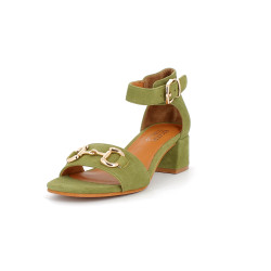 Escarpins vert en cuir daim Regarde le Ciel