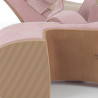 chaussures ouvertes à talons roses en cuir daim