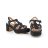 Talon noir en cuir
