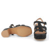 Talon noir en cuir