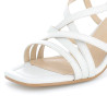 Escarpin beige en cuir