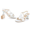 Escarpin beige en cuir