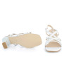Escarpin beige en cuir
