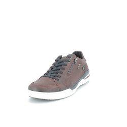 basket rouge bordeaux en cuir