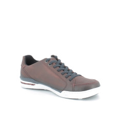 basket rouge bordeaux en cuir