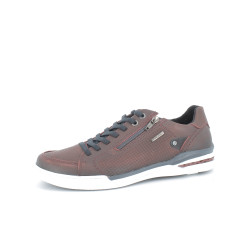 basket rouge bordeaux en cuir