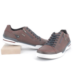 basket rouge bordeaux en cuir