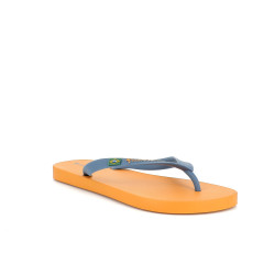 tongs Copacabana bleues et jaunes