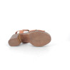 Nu-pieds a talon orange en cuir