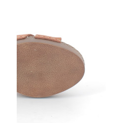 Nu-pieds a talon orange en cuir