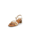 Nu-pieds Wikers beiges et marrons en cuir