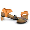 sandales SPK oranges en cuir