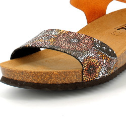 sandales SPK oranges en cuir