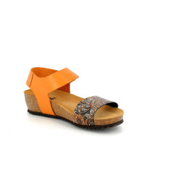 sandales SPK oranges en cuir