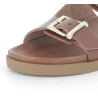 Mule marron en cuir