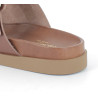 Mule marron en cuir