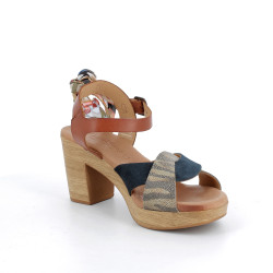 Nu-pieds à talons Goodstep en cuir