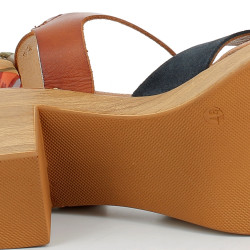 Nu-pieds à talons Goodstep en cuir