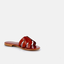 mules Les Tropéziennes en cuir rouge