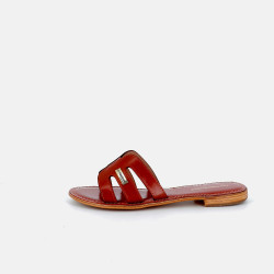 mules Les Tropéziennes en cuir rouge