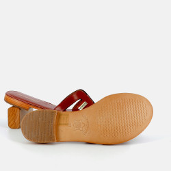 mules Les Tropéziennes en cuir rouge