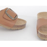 Mule marron en cuir