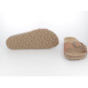 Mule marron en cuir