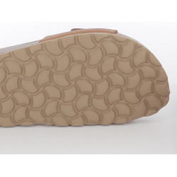 Mule marron en cuir